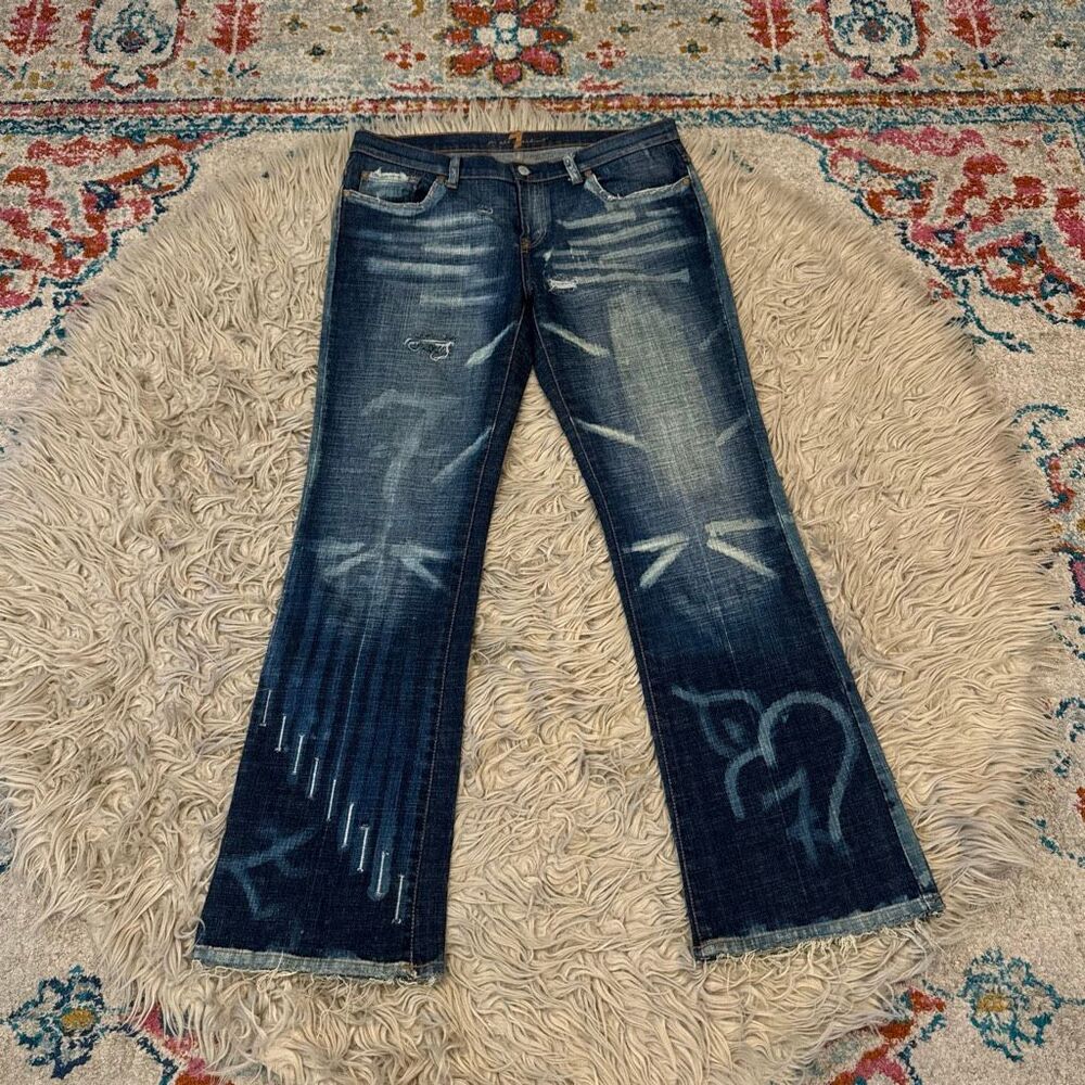 7FAM bootcut jeans customized design size 36